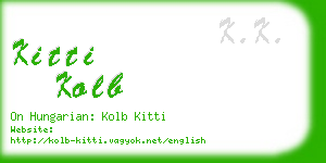 kitti kolb business card